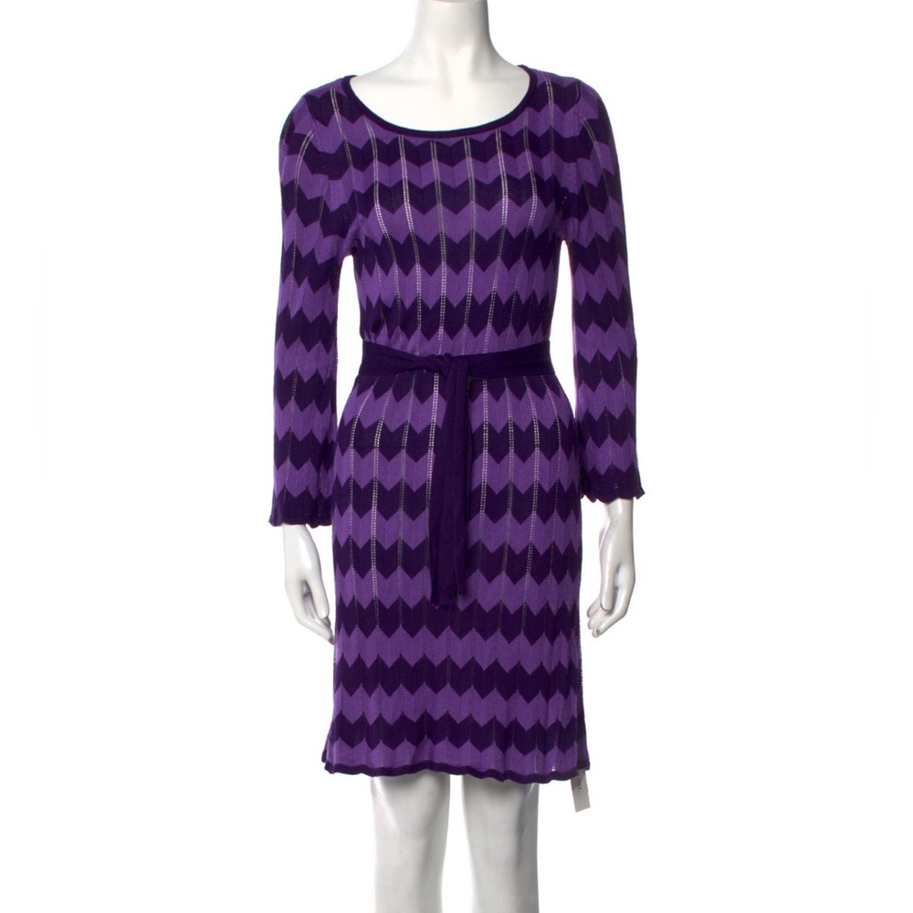 Alice + Olivia belted knit dress